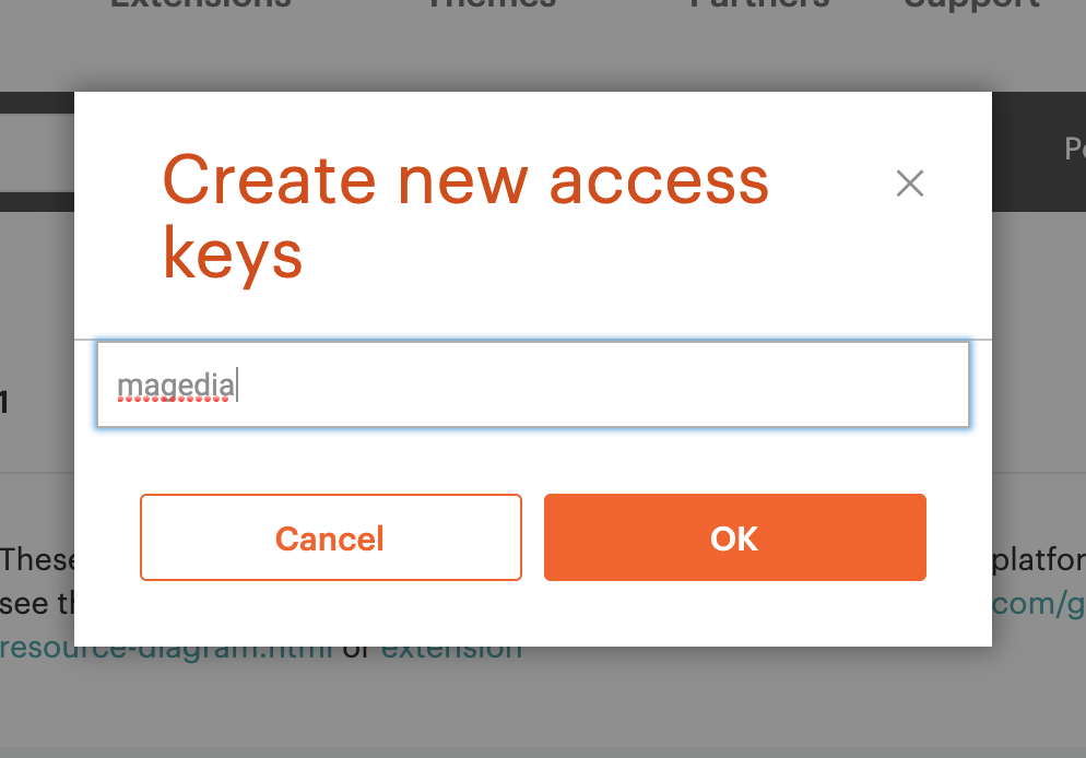 N|Create new access keys