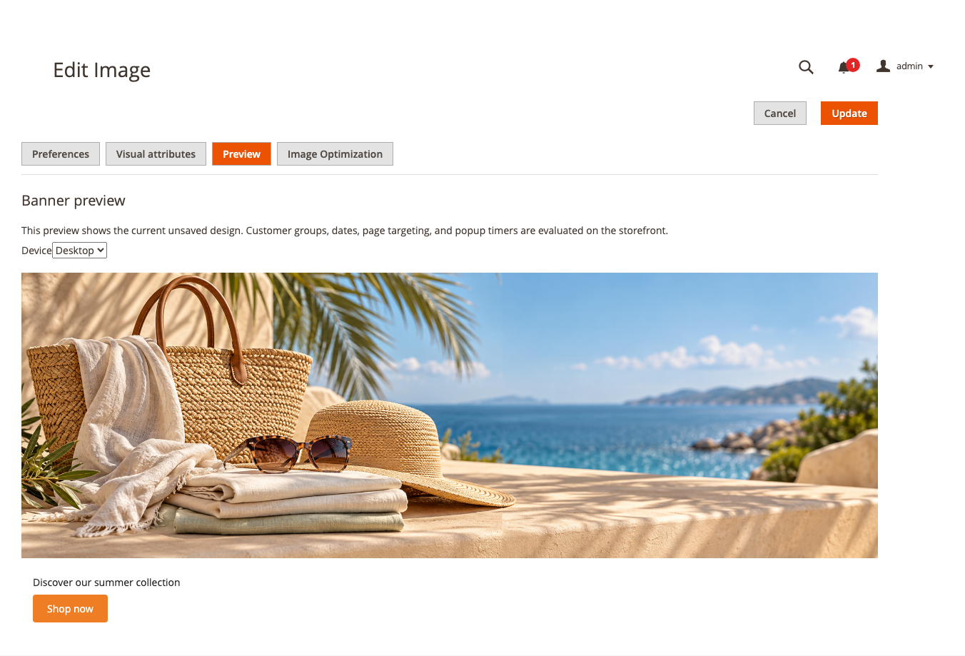 Banner Manager: 2. Upload and preview artwork